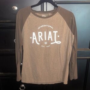 Ariat Lg Two-Tone Brown Raglan Shirt